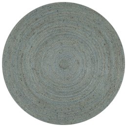 Ręcznie wykonany dywan z juty, okrągły, 90 cm, oliwkowozielony Lumarko!