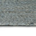 VidaXL Ręcznie wykonany dywan z juty, okrągły, 90 cm, oliwkowozielony