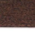 Ręcznie wykonany dywanik z juty, okrągły, 120 cm, brązowy Lumarko!