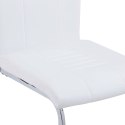 Krzesła stołowe, wspornikowe, 2 szt., białe, sztuczna skóra Lumarko!