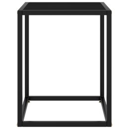 Stolik kawowy, szkło w kolorze czarnym, 40x40x50 cm Lumarko!
