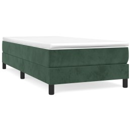 Łóżko kontynentalne z materacem, zielone, aksamit, 90x190 cm Lumarko!