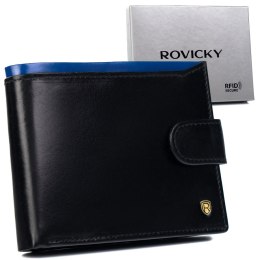 Skórzany portfel męski z kieszenią na dowód rejestracyjny — Rovicky Lumarko!