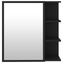 VidaXL Szafka z lustrem, czarna, 62,5 x 20,5 x 64 cm, płyta wiórowa