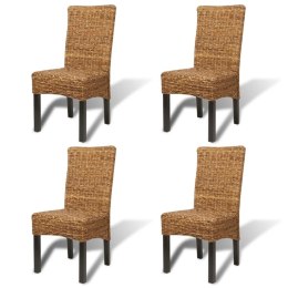 Krzesła stołowe, 4 szt., abaka i lite drewno mango Lumarko!
