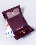 Mały, skórzany portfel damski z systemem RFID Protect — Peterson Lumarko!