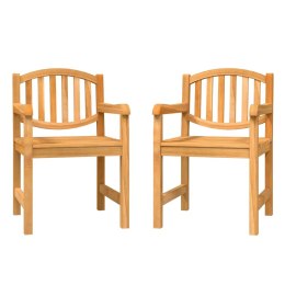 Krzesła ogrodowe, 2 szt., 58x59x88 cm, lite drewno tekowe Lumarko!