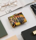 Mały, skórzany portfel damski z printem w motyle — Lorenti Lumarko!