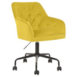 Krzesło biurowe regulowane welurowe żółte ANTARES Lumarko!