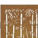 Furtka ogrodowa, 105x155 cm, stal kortenowska, motyw bambusa Lumarko!