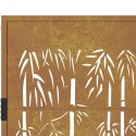 Furtka ogrodowa, 105x180 cm, stal kortenowska, motyw bambusa Lumarko!