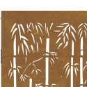 VidaXL Furtka ogrodowa, 105x205 cm, stal kortenowska, motyw bambusa
