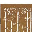 Furtka ogrodowa, 85x150 cm, stal kortenowska, motyw bambusa Lumarko!