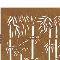 VidaXL Furtka ogrodowa, 85x200 cm, stal kortenowska, motyw bambusa