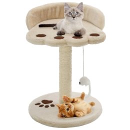 VidaXL Drapak dla kota z sizalowym słupkiem, 40 cm, beżowo-brązowy