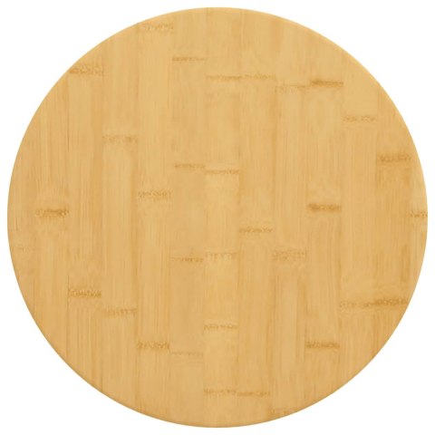 VidaXL Blat do stołu, Ø50x1,5 cm, bambusowy