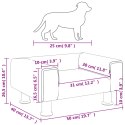 Legowisko dla psa, jasnoszare, 50x40x26,5 cm, aksamitne Lumarko!