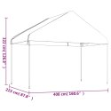 VidaXL Namiot ogrodowy z dachem, biały, 11,15x4,08x3,22 m, polietylen