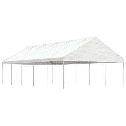 VidaXL Namiot ogrodowy z dachem, biały, 11,15x5,88x3,75 m, polietylen