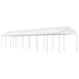 VidaXL Namiot ogrodowy z dachem, biały, 17,84x2,28x2,69 m, polietylen