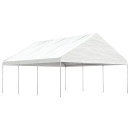 VidaXL Namiot ogrodowy z dachem, biały, 6,69x5,88x3,75 m, polietylen