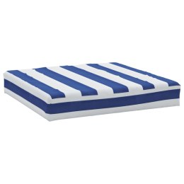 VidaXL Poduszka na palety, niebiesko-białe paski, 60x60x10 cm, Oxford