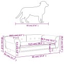 VidaXL Legowisko dla psa, jasnoszare, 95x55x30 cm, aksamitne