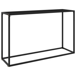Stolik konsolowy, czarny, 120x35x75 cm, szkło hartowane Lumarko!