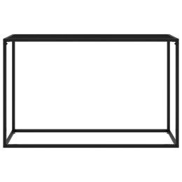Stolik konsolowy, czarny, 120x35x75 cm, szkło hartowane Lumarko!