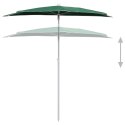 Półokrągły parasol ogrodowy na słupku, 180x90 cm, zielony Lumarko!