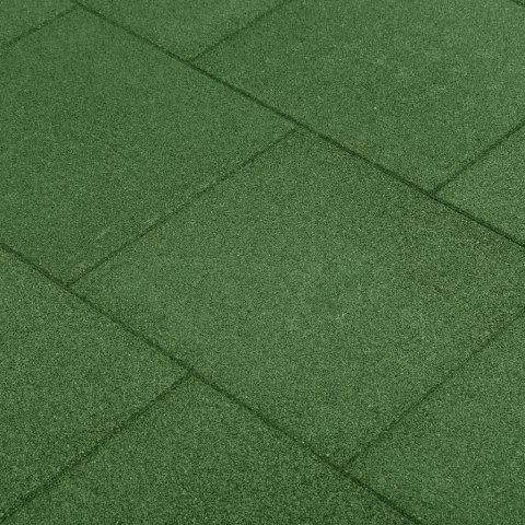 VidaXL Gumowe płyty, 24 szt., 50 x 50 x 3 cm, zielone