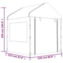 Namiot ogrodowy z dachem, biały, 2,28x2,23x2,69 m, polietylen Lumarko!