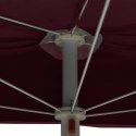 Półokrągły parasol ogrodowy na słupku, 180x90 cm, bordowy Lumarko!