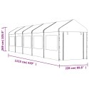 VidaXL Namiot ogrodowy z dachem, biały, 11,15x2,28x2,69 m, polietylen