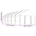 Namiot ogrodowy z dachem, biały, 11,15x4,08x3,22 m, polietylen Lumarko!
