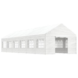Namiot ogrodowy z dachem, biały, 13,38x4,08x3,22 m, polietylen Lumarko!