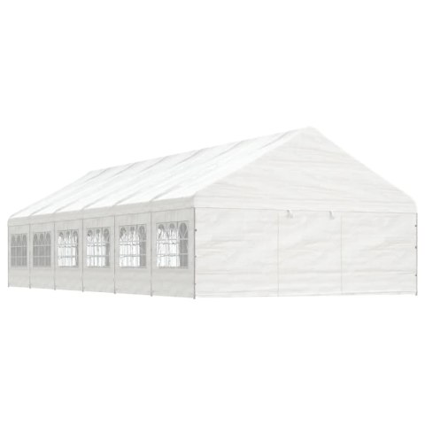Namiot ogrodowy z dachem, biały, 13,38x5,88x3,75 m, polietylen Lumarko!