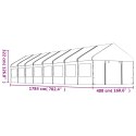 Namiot ogrodowy z dachem, biały, 17,84x4,08x3,22 m, polietylen Lumarko!