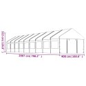 Namiot ogrodowy z dachem, biały, 20,07x4,08x3,22 m, polietylen Lumarko!