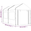 Namiot ogrodowy z dachem, biały, 4,46x2,28x2,69 m, polietylen Lumarko!