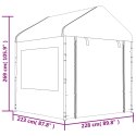 Namiot ogrodowy z dachem, biały, 4,46x2,28x2,69 m, polietylen Lumarko!