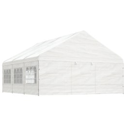 Namiot ogrodowy z dachem, biały, 6,69x5,88x3,75 m, polietylen Lumarko!