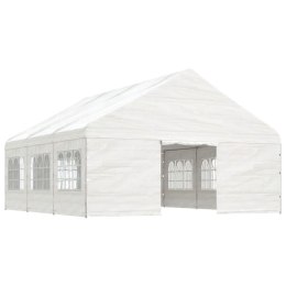 Namiot ogrodowy z dachem, biały, 6,69x5,88x3,75 m, polietylen Lumarko!