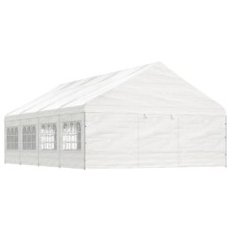 VidaXL Namiot ogrodowy z dachem, biały, 8,92x5,88x3,75 m, polietylen