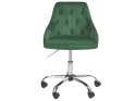 Krzesło biurowe regulowane welurowe zielone PARISH Lumarko!