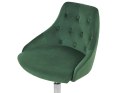 Krzesło biurowe regulowane welurowe zielone PARISH Lumarko!