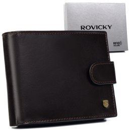 Skórzany portfel męski z kieszenią na dowód rejestracyjny — Rovicky Lumarko!