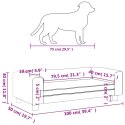 Legowisko dla psa z dostawką, jasnoszare, 100x50x30 cm, aksamit Lumarko!
