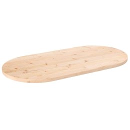 Blat stołu, 100x50x2,5 cm, lite drewno sosnowe, owalny Lumarko!