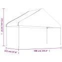 VidaXL Namiot ogrodowy z dachem, biały, 5,88x2,23x3,75 m, polietylen